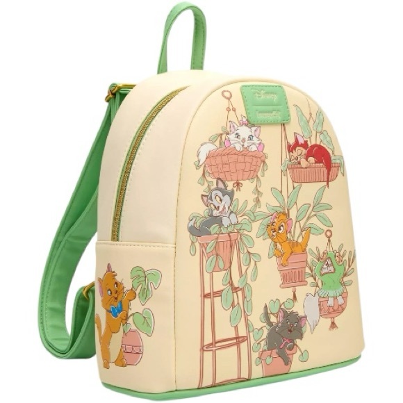 Loungefly Disney Cats & Plants Mini Backpack Oliver & Aristocats Kitty Bag NWT main image 4